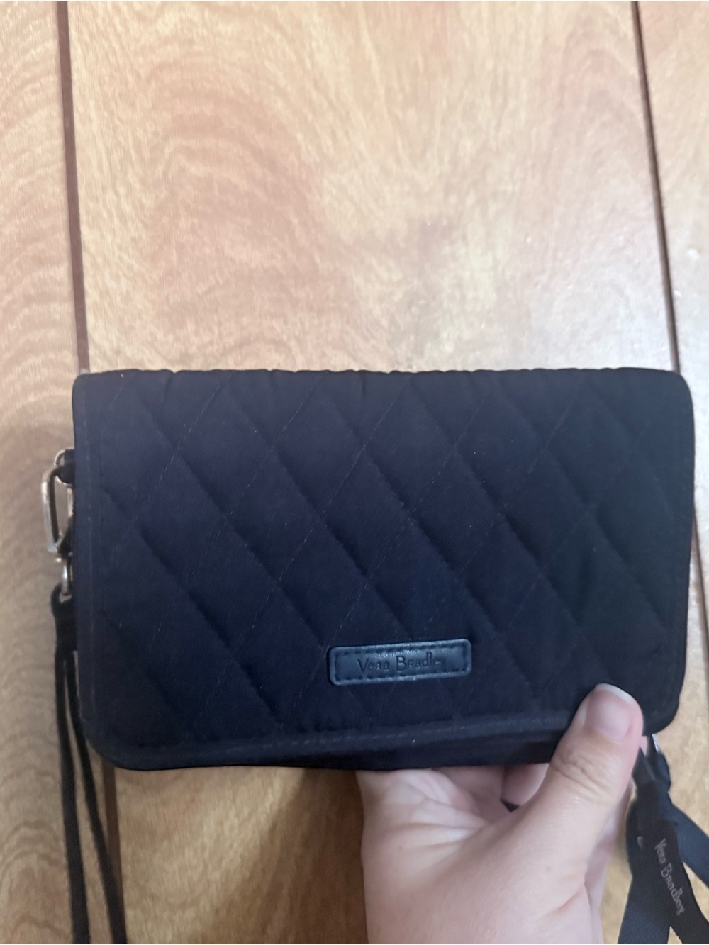 Vera Bradley Quilted navy blue Wristlet Crossbody